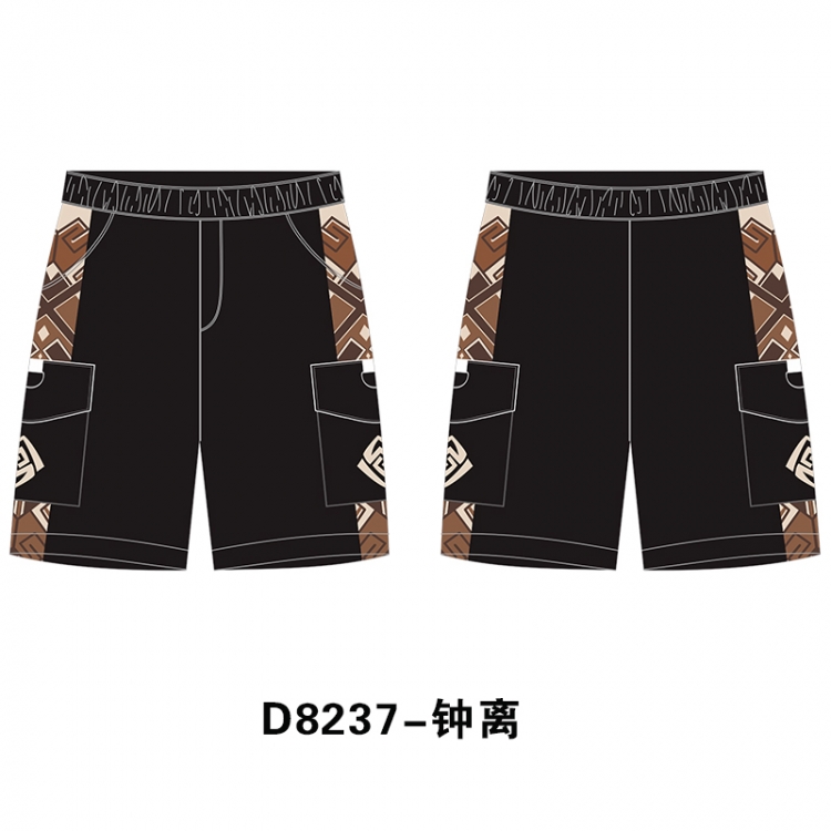 Genshin Impact Anime Print Casual Shorts Cargo Pants from S to 4XL D8237