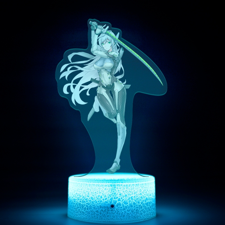Overwatch Acrylic Night Light 16 Color-changing USB Interface Box Set 19X7X4CM white base