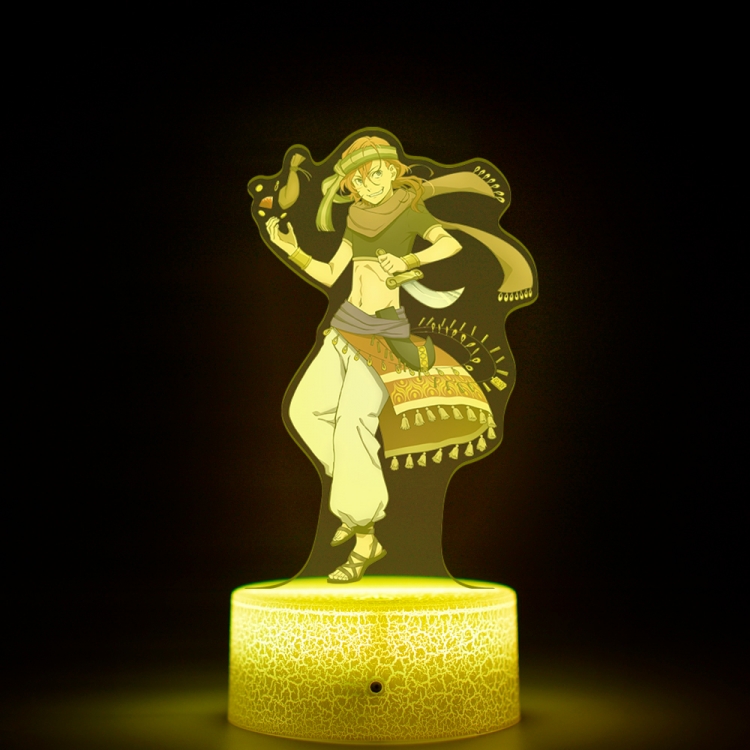 Bungo Stray Dogs Acrylic night light 16 kinds of color changing USB interface box 14X7X4CM white base