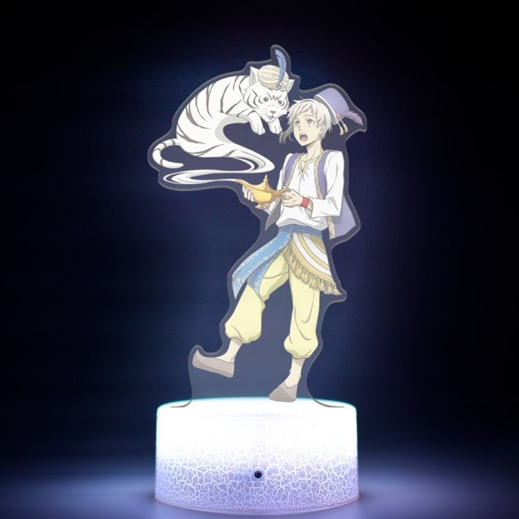 Bungo Stray Dogs Acrylic night light 16 kinds of color changing USB interface box 14X7X4CM white base