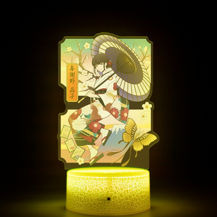 Bungo Stray Dogs Special edition Acrylic Night Light 16 Color-changing USB Interface Box Set 19X7X4CM white base