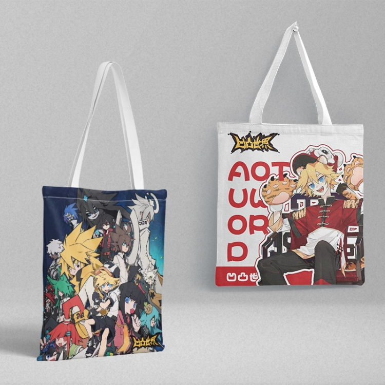 AOTU Anime peripheral canvas handbag gift bag large capacity shoulder bag 36x39cm price for 2 pcs