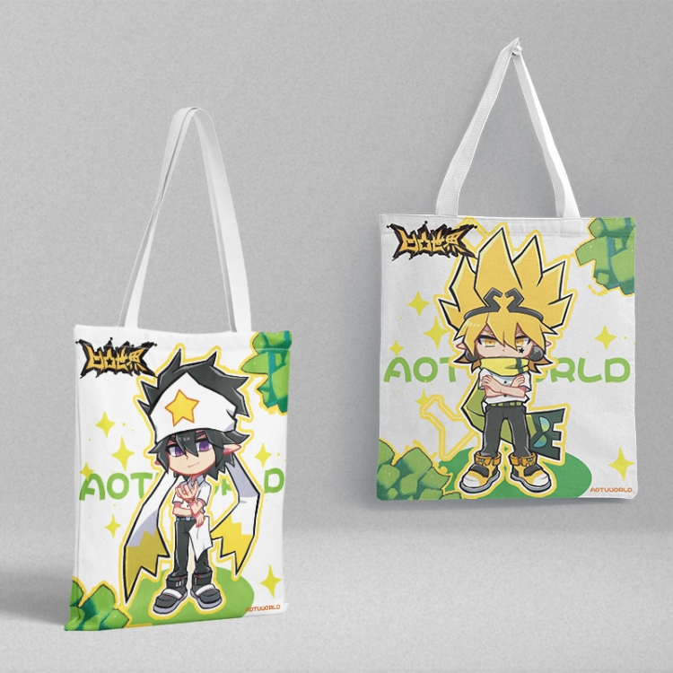 AOTU Anime peripheral canvas handbag gift bag large capacity shoulder bag 36x39cm price for 2 pcs