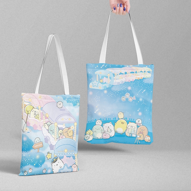sumikko Anime peripheral canvas handbag gift bag large capacity shoulder bag 36x39cm price for 2 pcs
