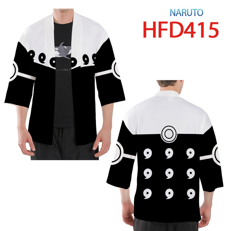 Naruto Anime peripheral full-color short kimono from S to 4XL HFD-415