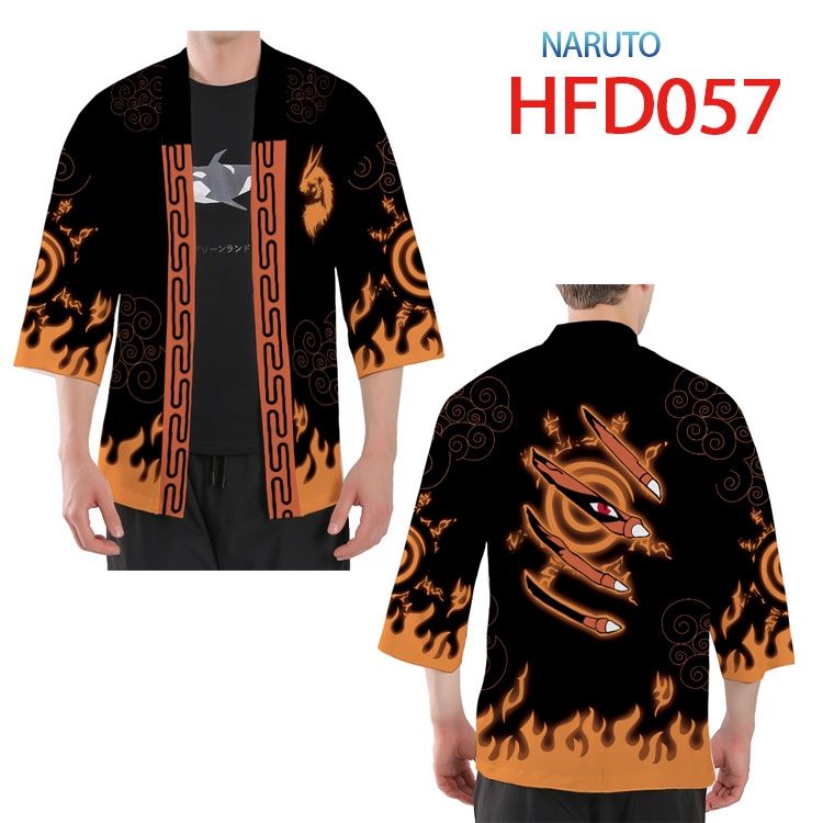 Naruto Anime peripheral full-color short kimono from S to 4XL HFD-057