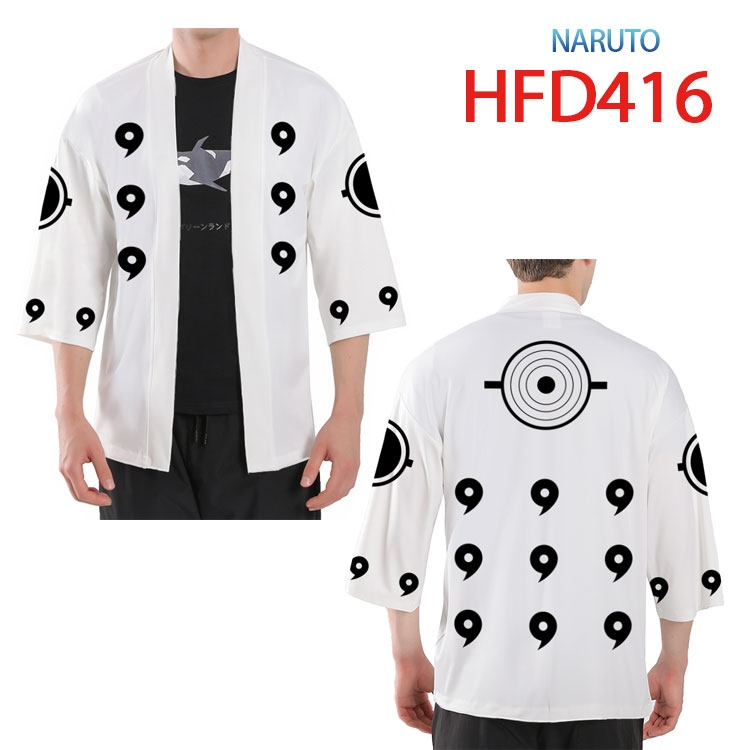 Naruto Anime peripheral full-color short kimono from S to 4XL HFD-416