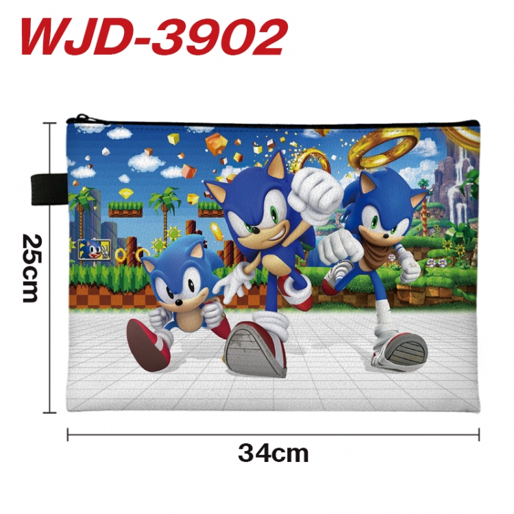 Sonic The Hedgehog Anime Full Color A4 Document Bag 34x25cm WJD-3902