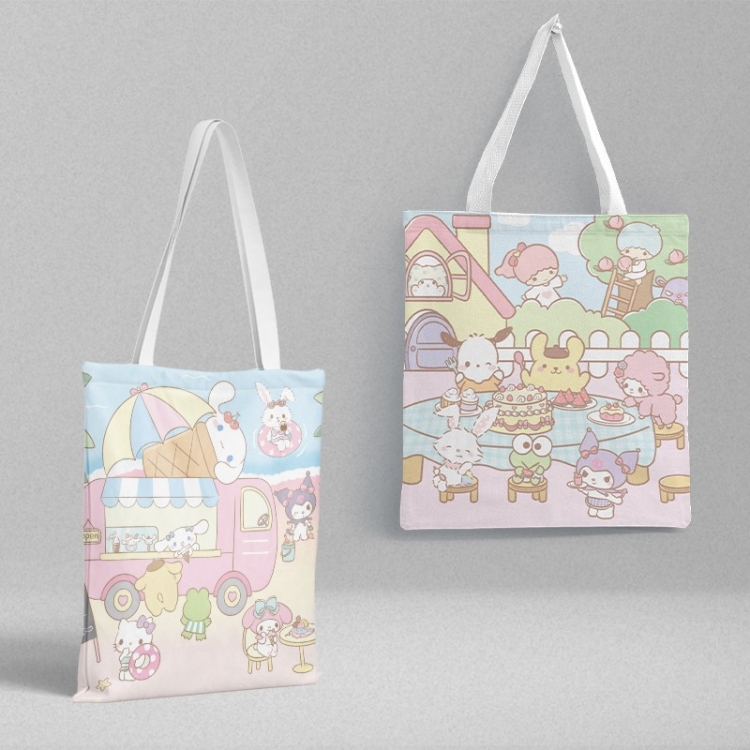 sanrio peripheral canvas handbag gift bag large capacity shoulder bag 36x39cm price for 2 pcs