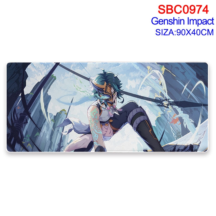 Genshin Impact Anime peripheral edge lock mouse pad 40X90CM SBC-974