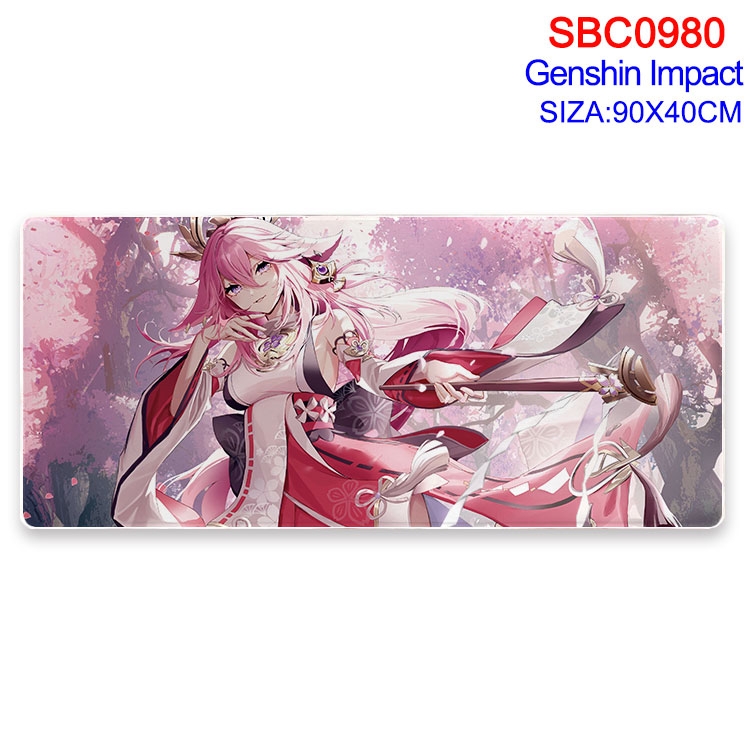 Genshin Impact Anime peripheral edge lock mouse pad 40X90CM SBC-980