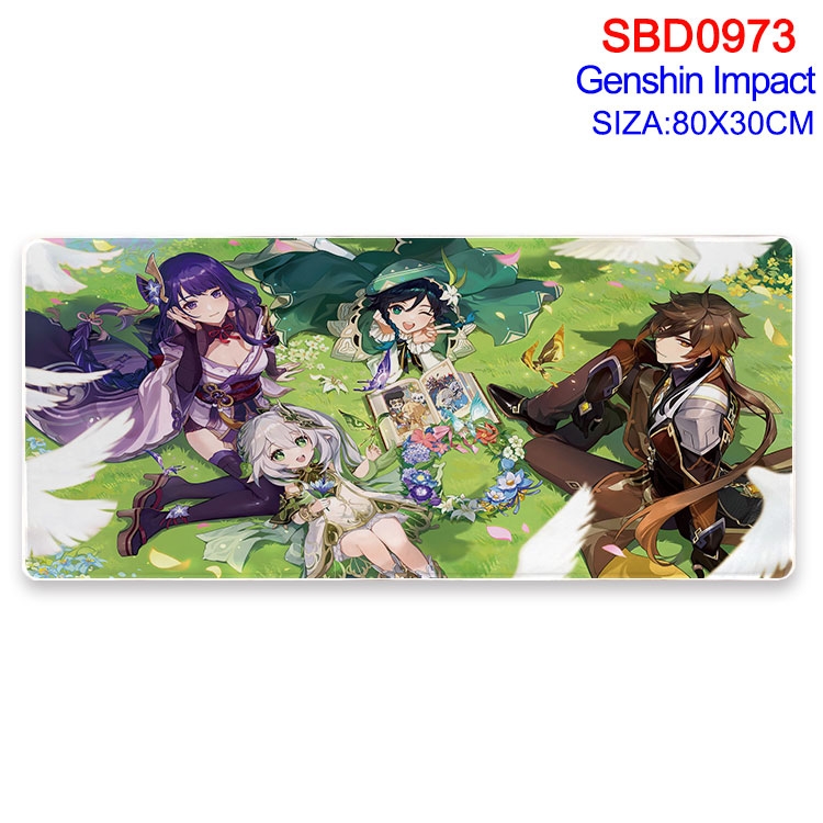 Genshin Impact Anime peripheral edge lock mouse pad 30X80CM SBD-973