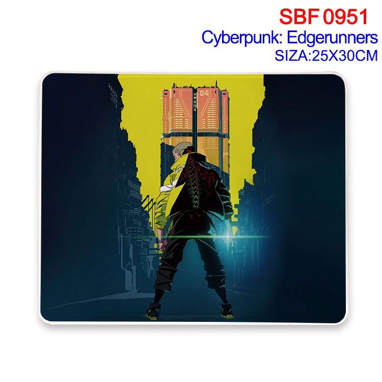 Cyberpunk Anime peripheral edge lock mouse pad 25X30CM SBF-951