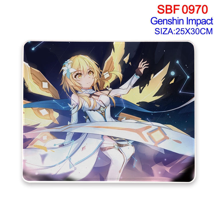 Genshin Impact Anime peripheral edge lock mouse pad 25X30CM SBF-970