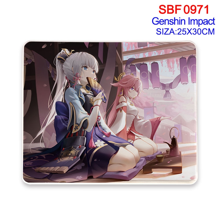 Genshin Impact Anime peripheral edge lock mouse pad 25X30CM SBF-971