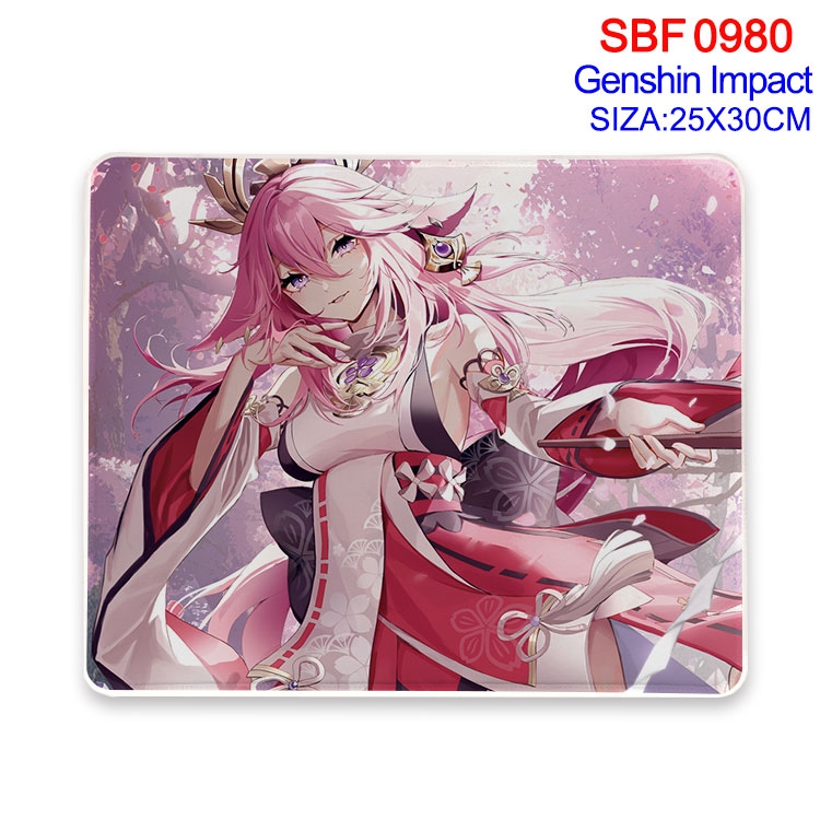 Genshin Impact Anime peripheral edge lock mouse pad 25X30CM SBF-980