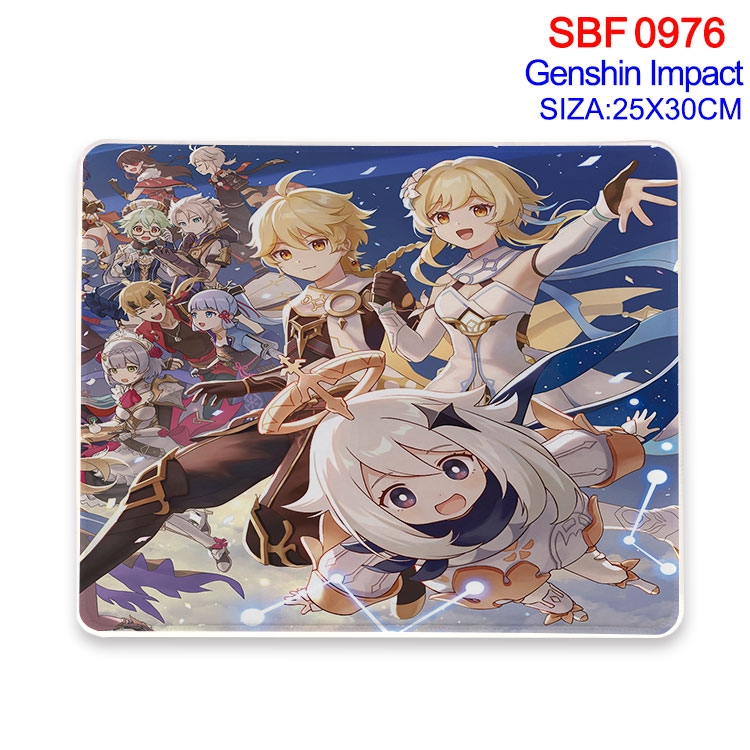 Genshin Impact Anime peripheral edge lock mouse pad 25X30CM SBF-976
