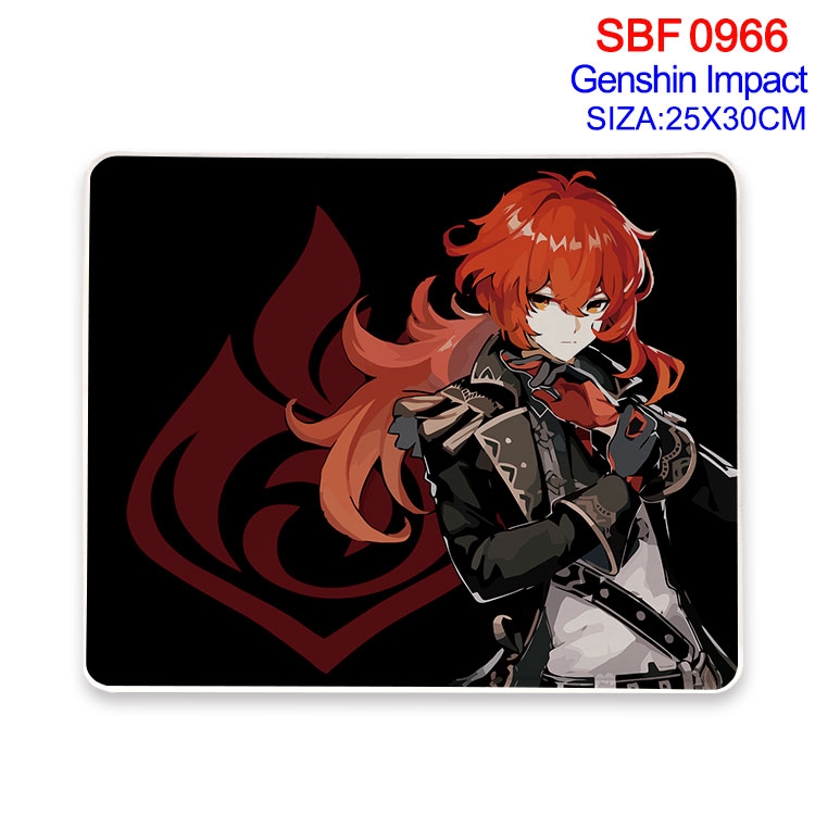Genshin Impact Anime peripheral edge lock mouse pad 25X30CM  SBF-966