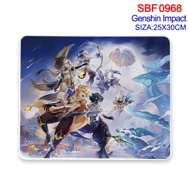 Genshin Impact Anime peripheral edge lock mouse pad 25X30CM SBF-968
