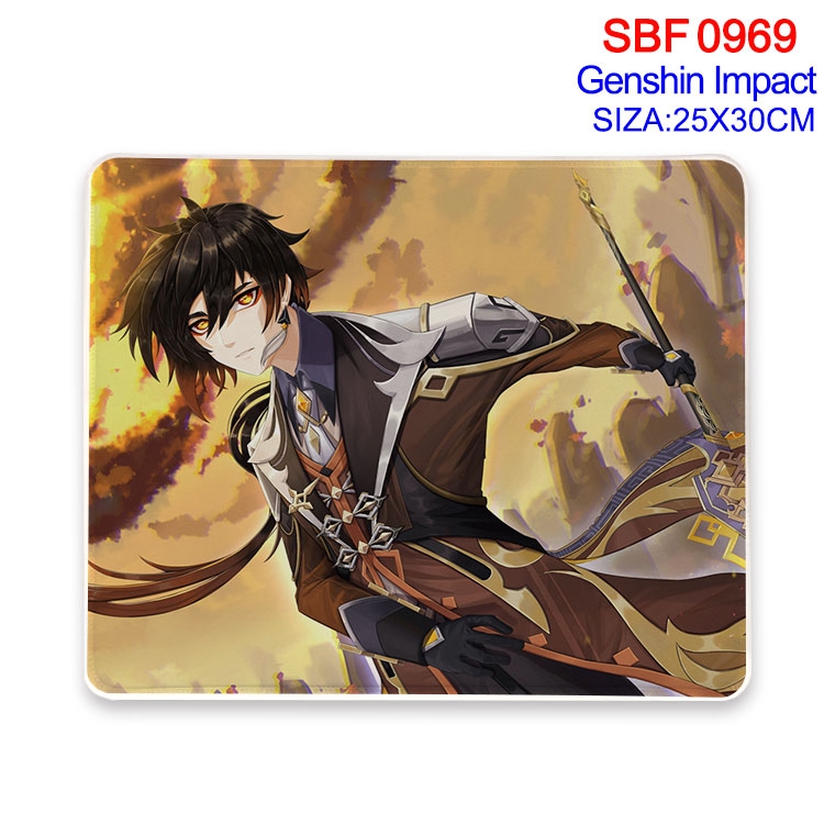 Genshin Impact Anime peripheral edge lock mouse pad 25X30CM SBF-969