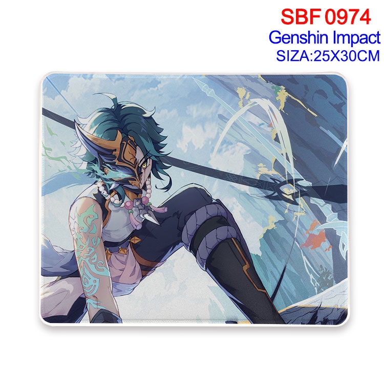 Genshin Impact Anime peripheral edge lock mouse pad 25X30CM SBF-974