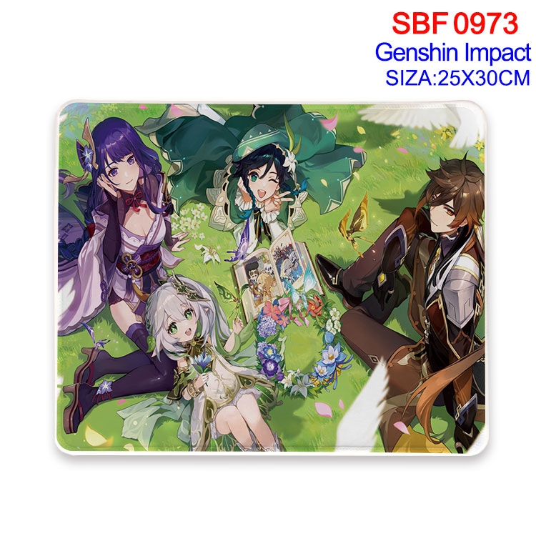 Genshin Impact Anime peripheral edge lock mouse pad 25X30CM SBF-973