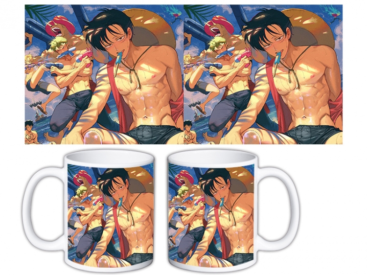 One Piece Anime color printing ceramic mug cup price for 5 pcs  MKB-1524