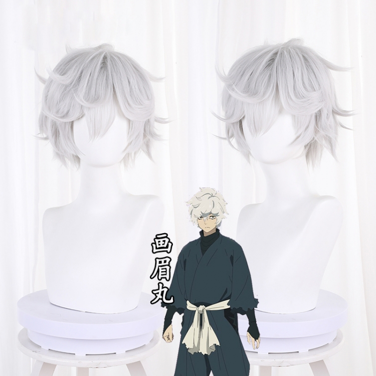 Jigoku Raku Gray white fluffy upturned short hair cos wig 543A price for 2 pcs