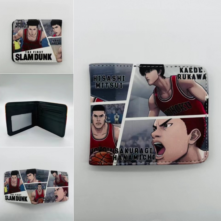 Slam Dunk Full color  Two fold short card case wallet 11X9.5CM