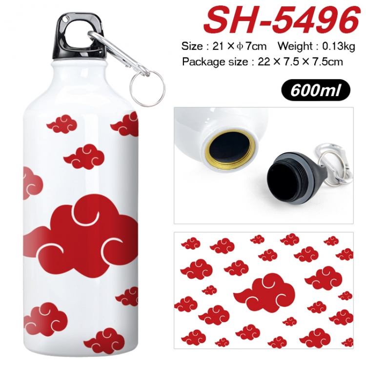 Naruto Anime print sports kettle aluminum kettle water cup 21x7cm SH-5496