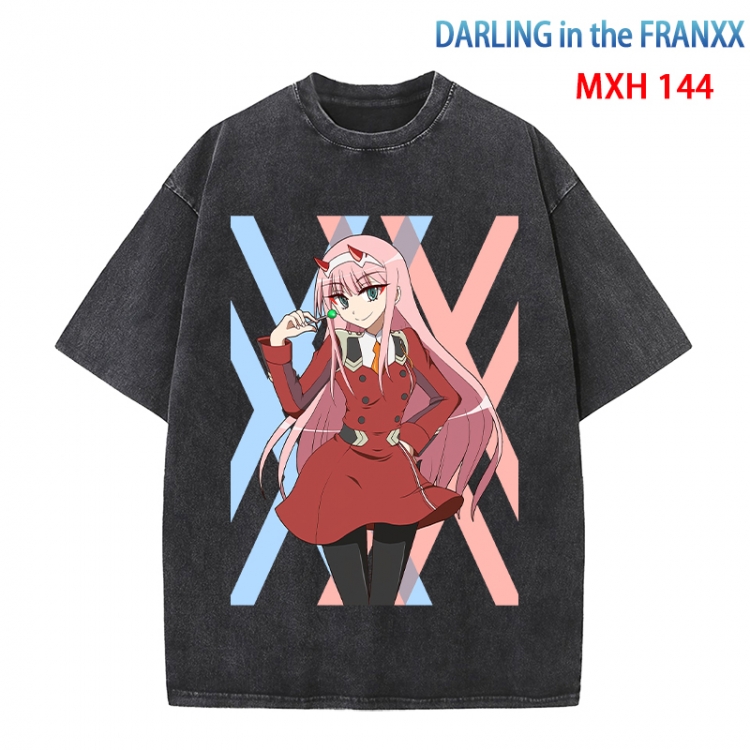 DARLING in the FRANX Anime peripheral pure cotton washed and worn T-shirt from S to 4XL MXH-144