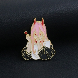 Chainsaw man Metal brooch anim...