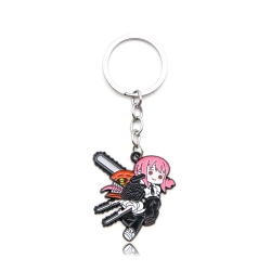 Chainsaw man Metal key chain b...