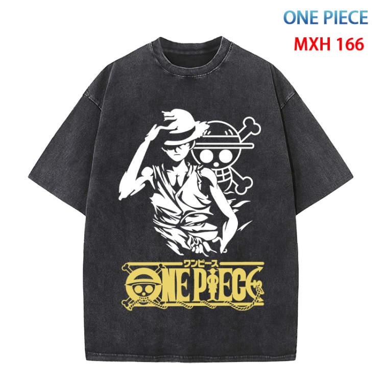 One Piece Anime peripheral pure cotton washed and worn T-shirt from S to 4XL MXH-166