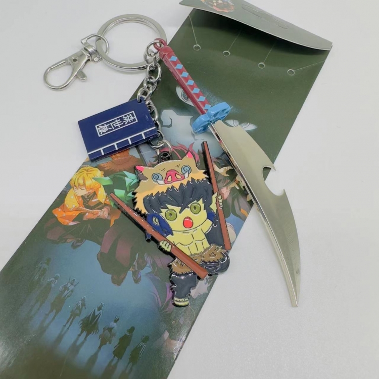 Demon Slayer Kimets Animation cartoon 3 pendant key chain pendant 5216