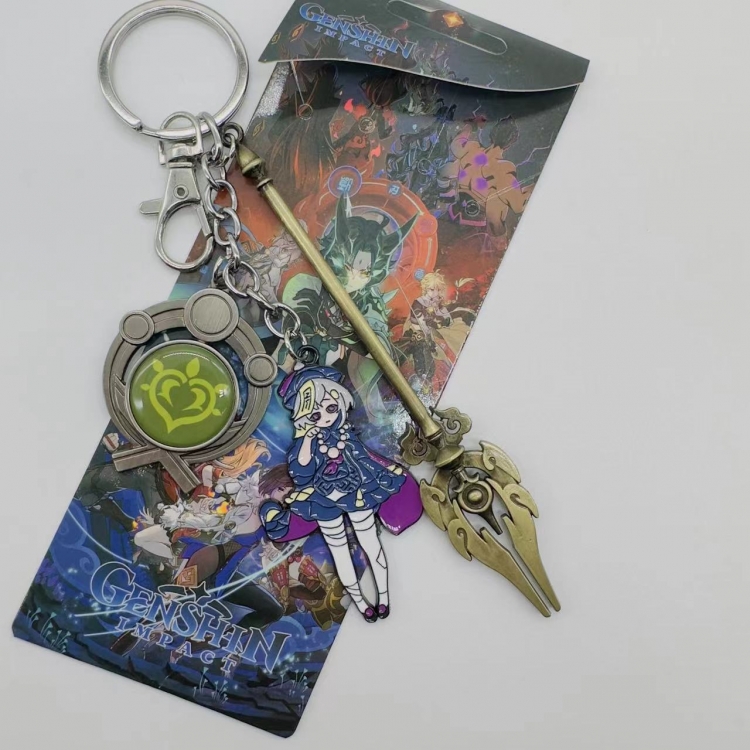 Genshin Impact Animation cartoon 3 pendant key chain pendant  5340