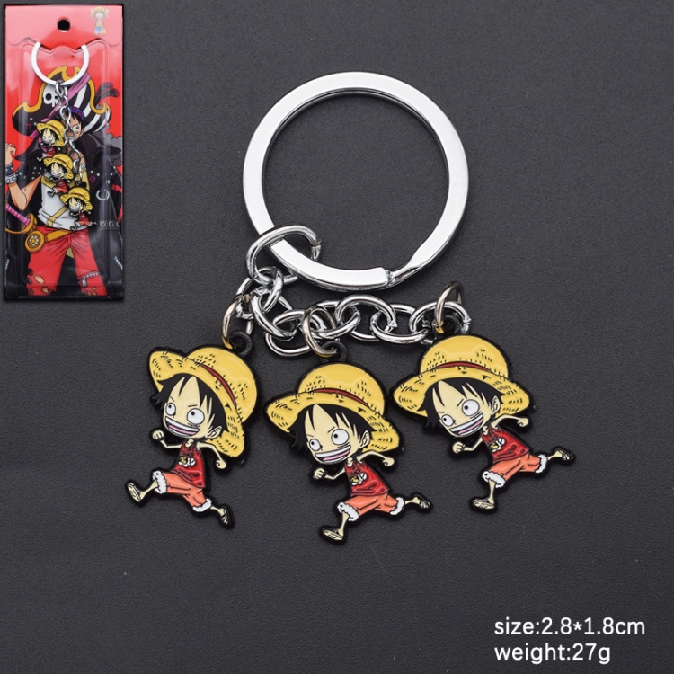 One Piece Animation cartoon series burning key chain schoolbag pendant