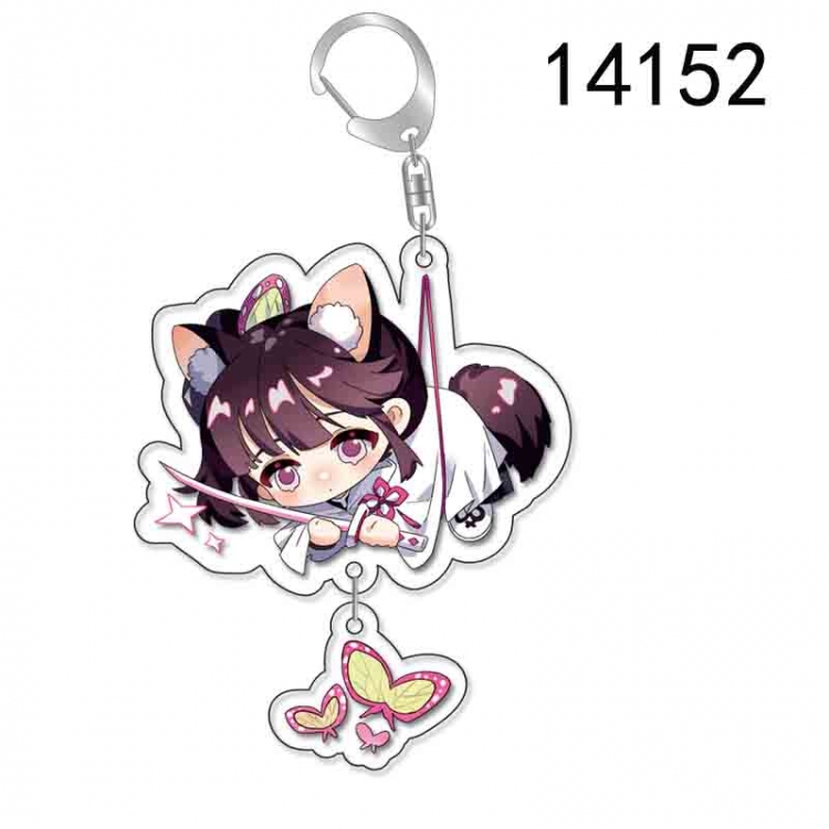 Demon Slayer Kimets Anime acrylic Pendant Key Chain  price for 5 pcs 14152