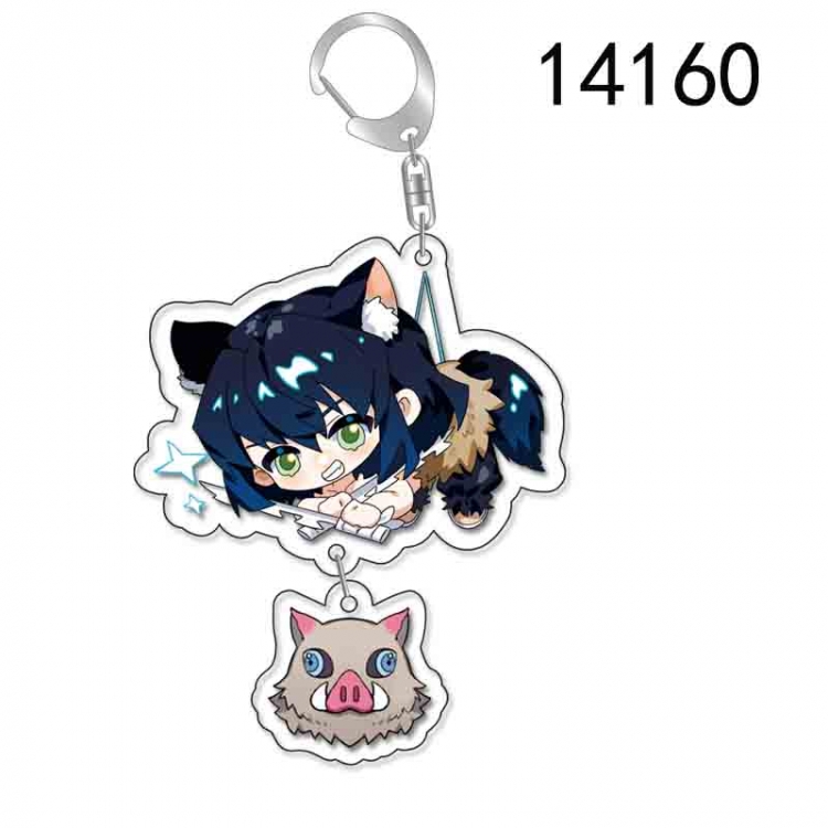 Demon Slayer Kimets Anime acrylic Pendant Key Chain  price for 5 pcs 14160