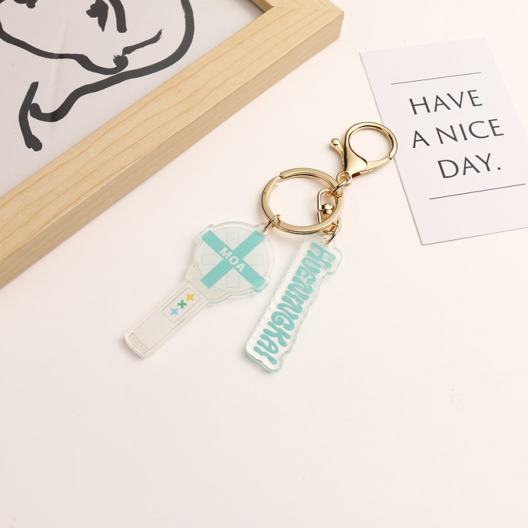 TXT Acrylic keychain pendant OPP packaging price for 5 pcs style D
