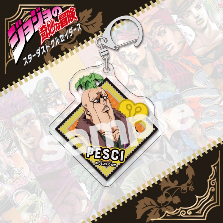 JoJos Bizarre Adventure acrylic pendant bag charm keychain price for 5 pcs