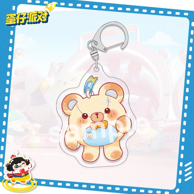 Egg Party acrylic pendant bag charm keychain price for 5 pcs