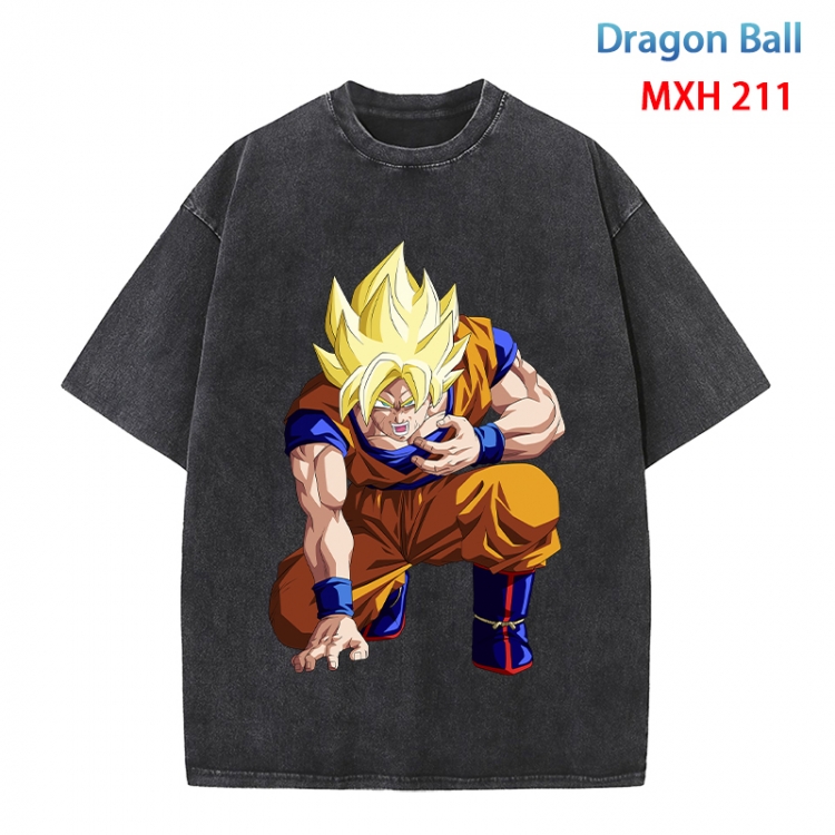 DRAGON BALL Anime peripheral pure cotton washed and worn T-shirt from S to 4XL