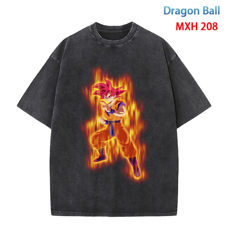 DRAGON BALL Anime peripheral pure cotton washed and worn T-shirt from S to 4XL