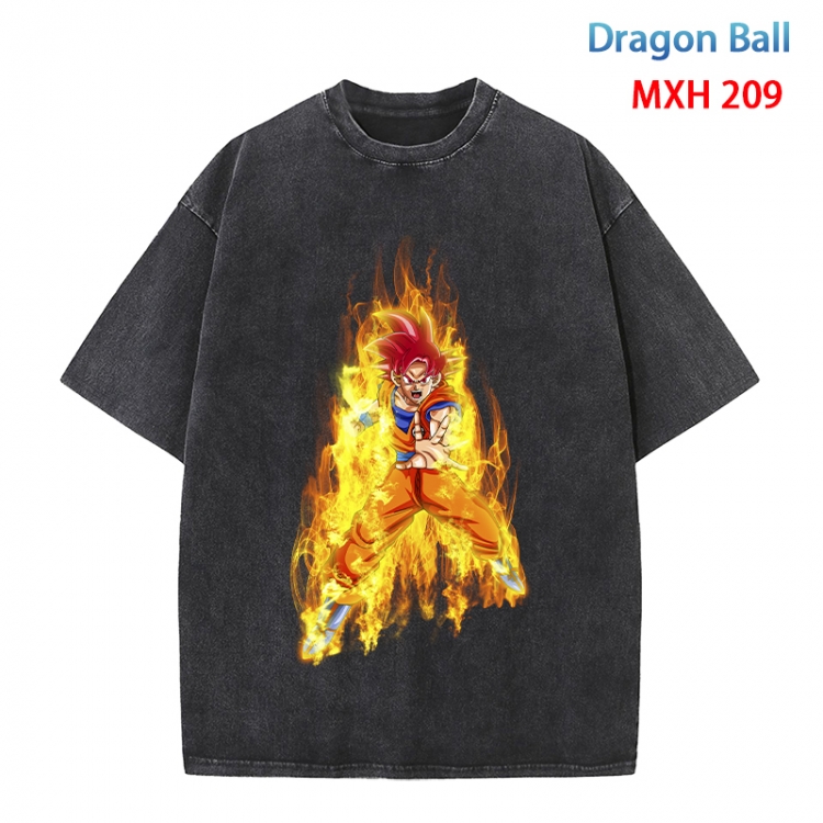 DRAGON BALL Anime peripheral pure cotton washed and worn T-shirt from S to 4XL