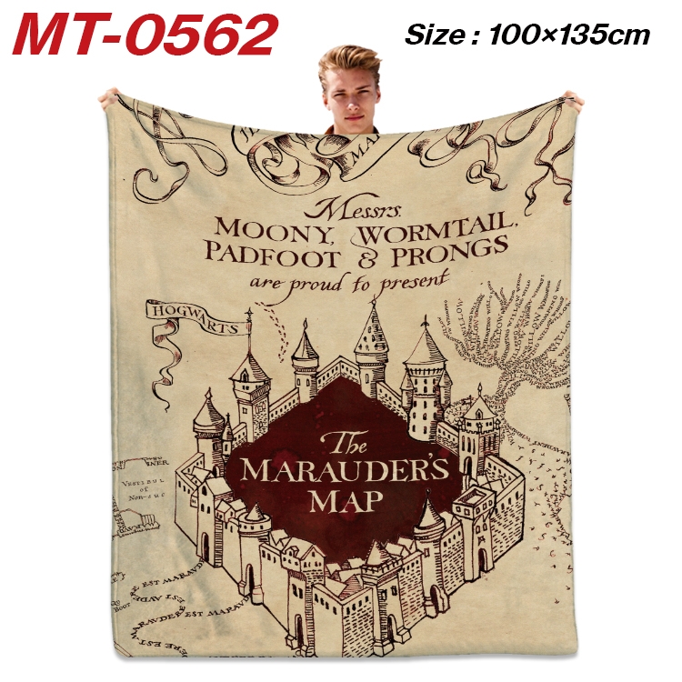 Harry Potter Anime flannel blanket air conditioner quilt double-sided printing 100x135cm MT-0562