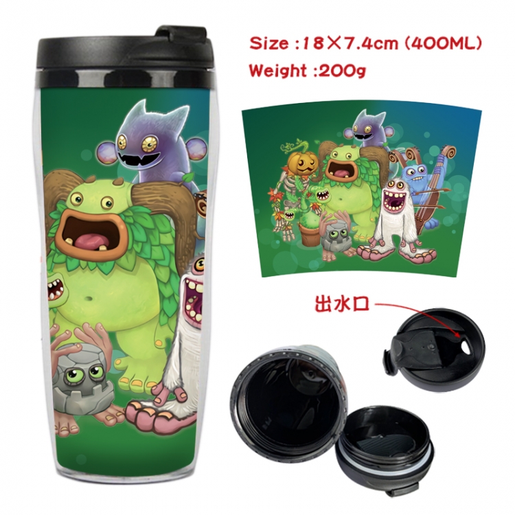 My Singing Monsters Anime Starbucks leak proof and insulated cup 18X7.4CM 400ML