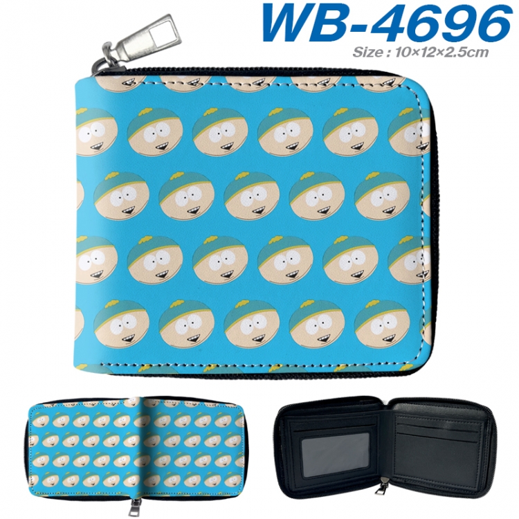 South Park Anime color short full zip folding wallet 10x12x2.5cm WB-4696A