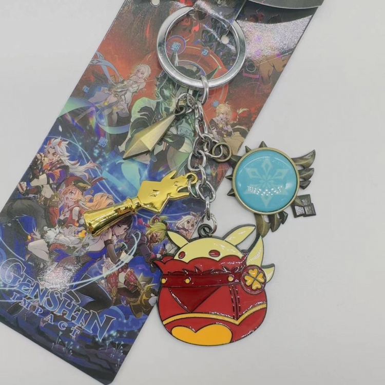 Genshin Impact Anime cartoon 4 pendant keychain pendant style A