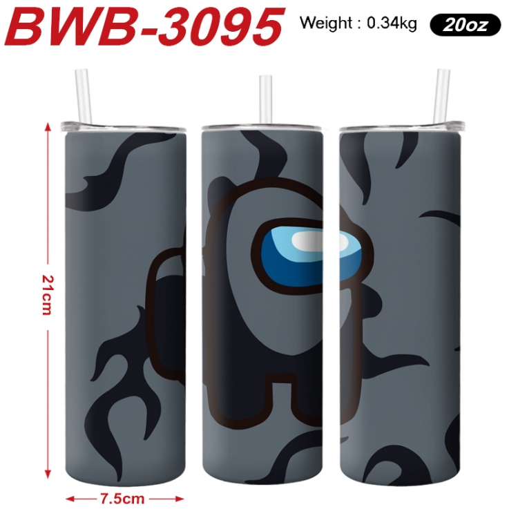 Among us Anime printing insulation cup straw cup 21X7.5CM BWB-3095A